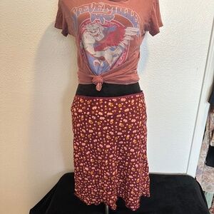 Free People IRL Floral Mini Skirt